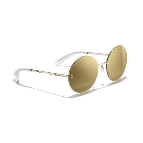 chanel occhiali tondi oro